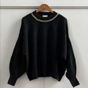 Black Chain Detail Sweater
